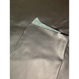 1lb LEATHER UPHOLSTERY SCRAP Black GENUINE REMNANT 1mm CRAFT LARGE CUTS QUALITY